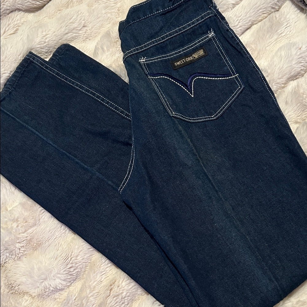 Vintage 70s Dark Blue Boot Cut Jeans
